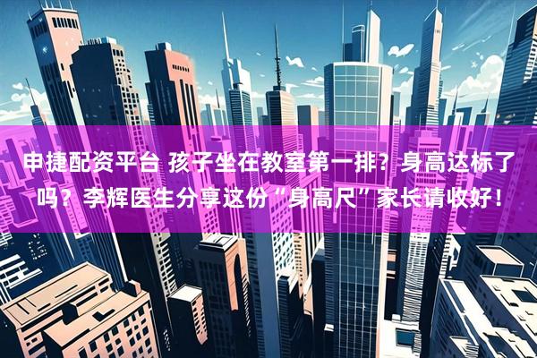申捷配资平台 孩子坐在教室第一排？身高达标了吗？李辉医生分享这份“身高尺”家长请收好！