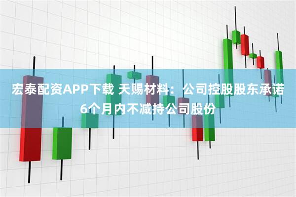 宏泰配资APP下载 天赐材料：公司控股股东承诺6个月内不减持公司股份